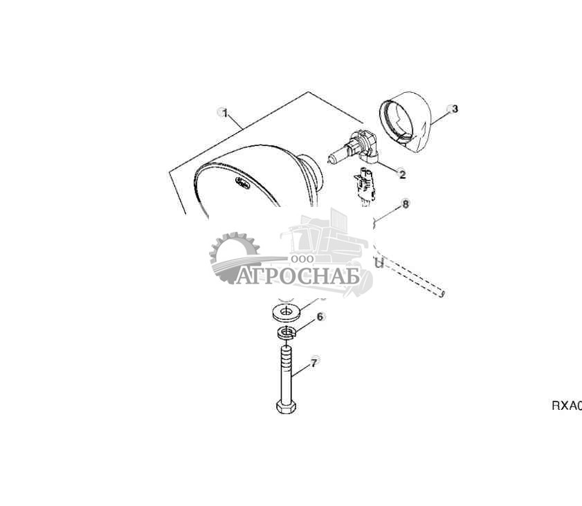 REAR WORK LIGHT FENDER 